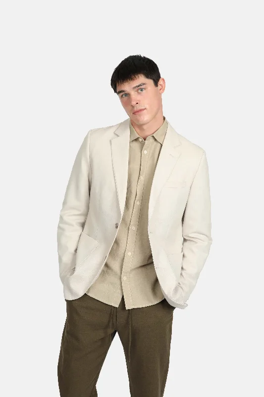 Limited-time sale: Save on all your favorite clothing items.  Natural Cotton Linen Notch Lapel Blazer