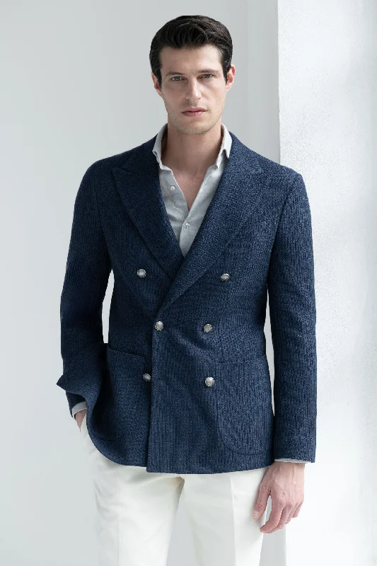 Shop new arrivals in clothing and save up to 60% off select items.  Navy double breasted jacket - Made in Italy