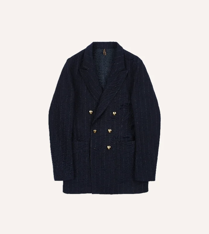 Clearance sale – shop men's clothing at discounted prices! Navy Pin Stripe Wool-Cotton Games Blazer Mk. III Clearance sale – shop men's clothing at discounted prices! Navy Pin Stripe Wool-Cotton Games Blazer Mk. III