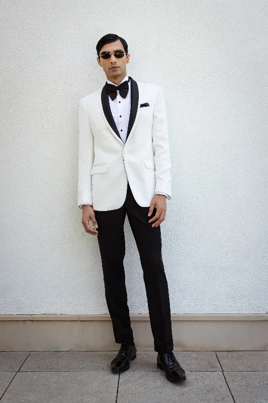 Seasonal discounts on stylish clothes – Perfect for any occasion!  Opaline Ovation White Tuxedo Jacket.