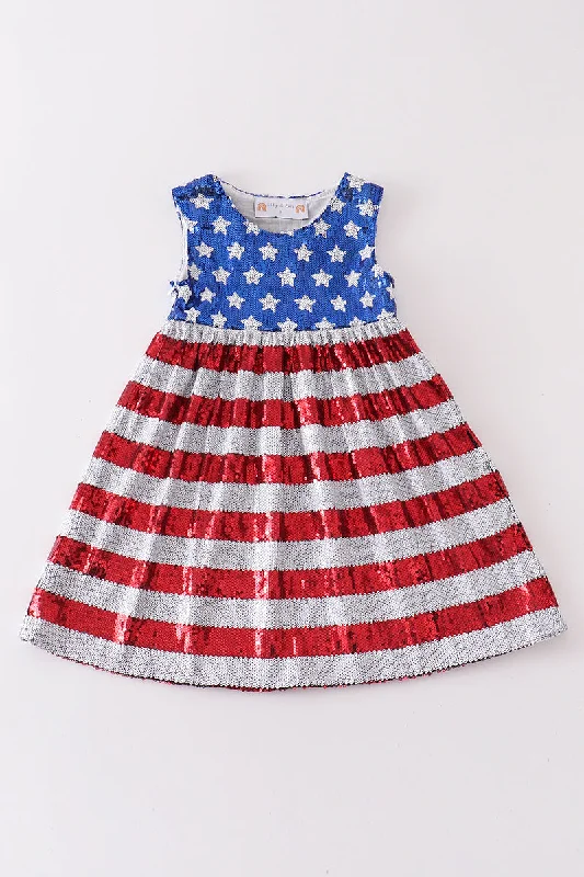 Patriotic sequin girl dress