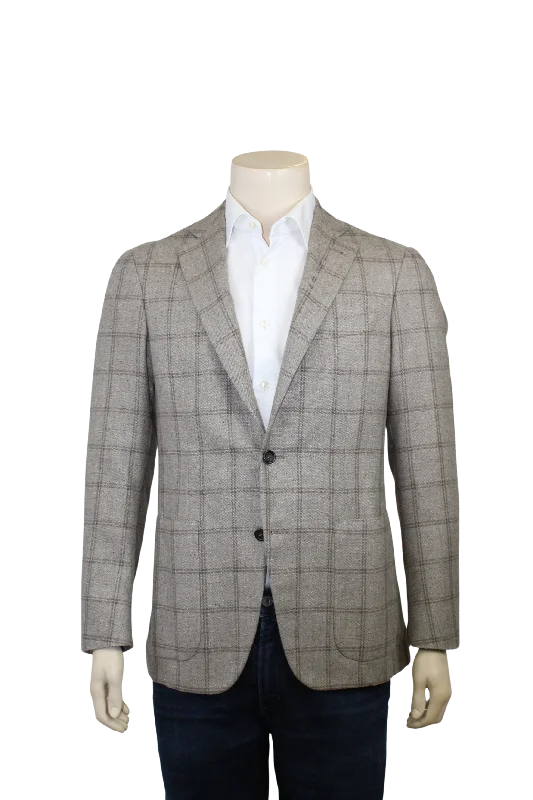 Shop the best  fashion at prices you can’t beat.  Taupe & Brown Windowpane Sport Coat