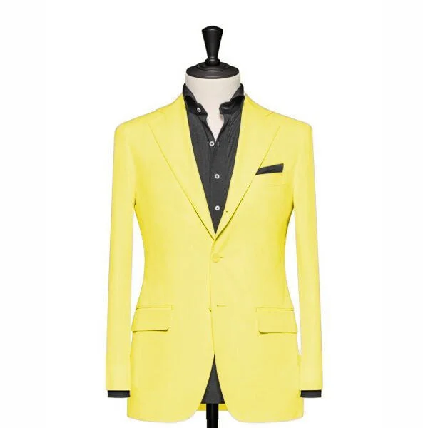 Best deals  fashion – Don’t miss the latest clothing discounts.  "The Clover" Solid Yellow Blazer