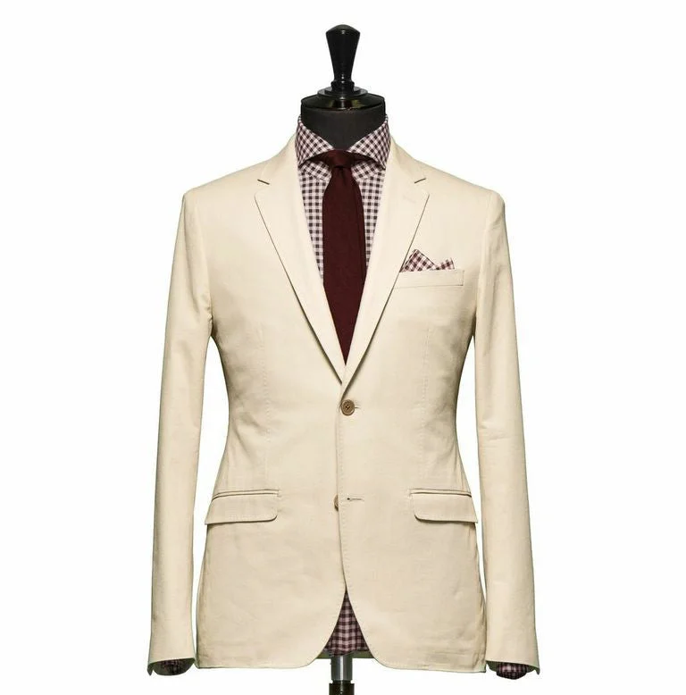 Save more with our buy-more, save-more deals on men’s fashion. "The Radford" Solid Cream Blazer Save more with our buy-more, save-more deals on men’s fashion. "The Radford" Solid Cream Blazer