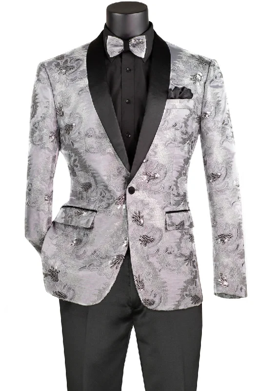 Upgrade your wardrobe with stylish men's apparel – now on sale!  Vinci BSF-13 Single Breast Blazer Silver