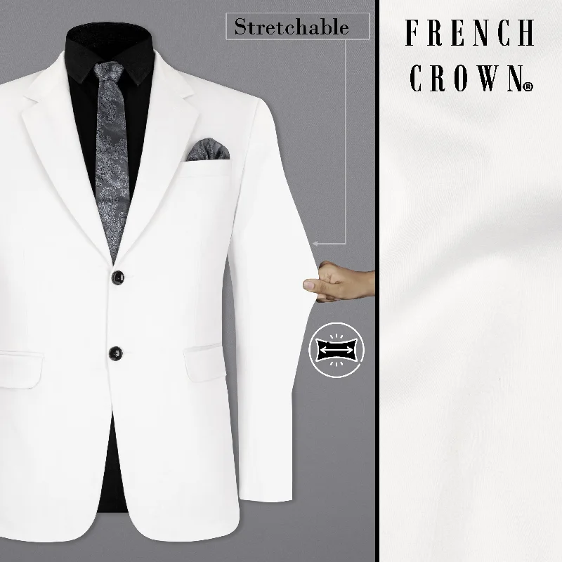 Shop our exclusive men’s fashion deals – limited time only! Bright White Solid Stretchable Premium Cotton traveler Blazer Shop our exclusive men’s fashion deals – limited time only! Bright White Solid Stretchable Premium Cotton traveler Blazer