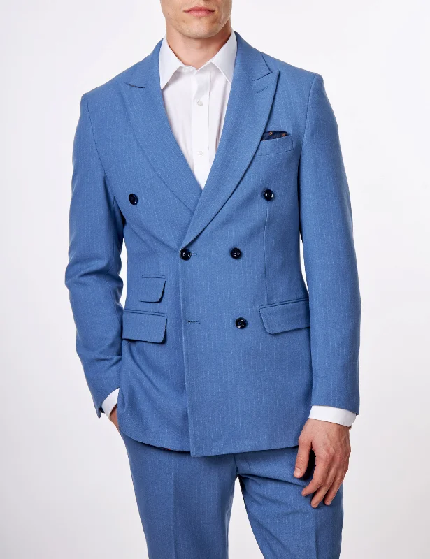 Exclusive discounts on men's fashion – shop today! WILLIAM – BLUE DOUBLE BREASTED PINSTRIPE JACKET Exclusive discounts on men's fashion – shop today! WILLIAM – BLUE DOUBLE BREASTED PINSTRIPE JACKET