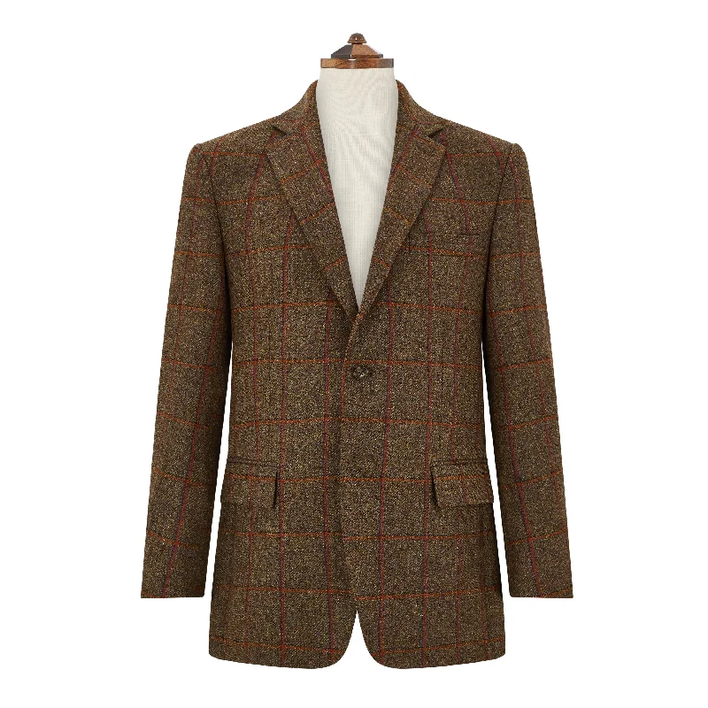Don’t miss out on men’s fashion sales – shop today and save big!  William Green Rust Windowpane Tweed Jacket