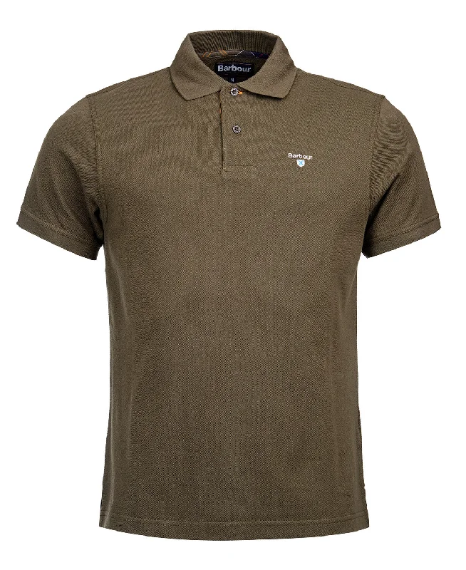 – Shop trendy clothing now.  ID24473-Barbour Olive Tartan Pique Polo