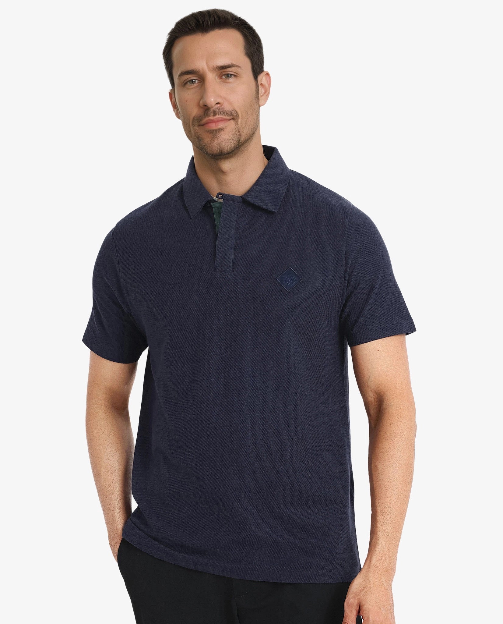 Save on trendy clothing for every season –Shoppers get exclusive deals. Rare Rabbit Men's Charles Navy Cotton Fabric Short Sleeve Regular Fit Plain Knitted Polo T-Shirt Save on trendy clothing for every season –Shoppers get exclusive deals. Rare Rabbit Men's Charles Navy Cotton Fabric Short Sleeve Regular Fit Plain Knitted Polo T-Shirt