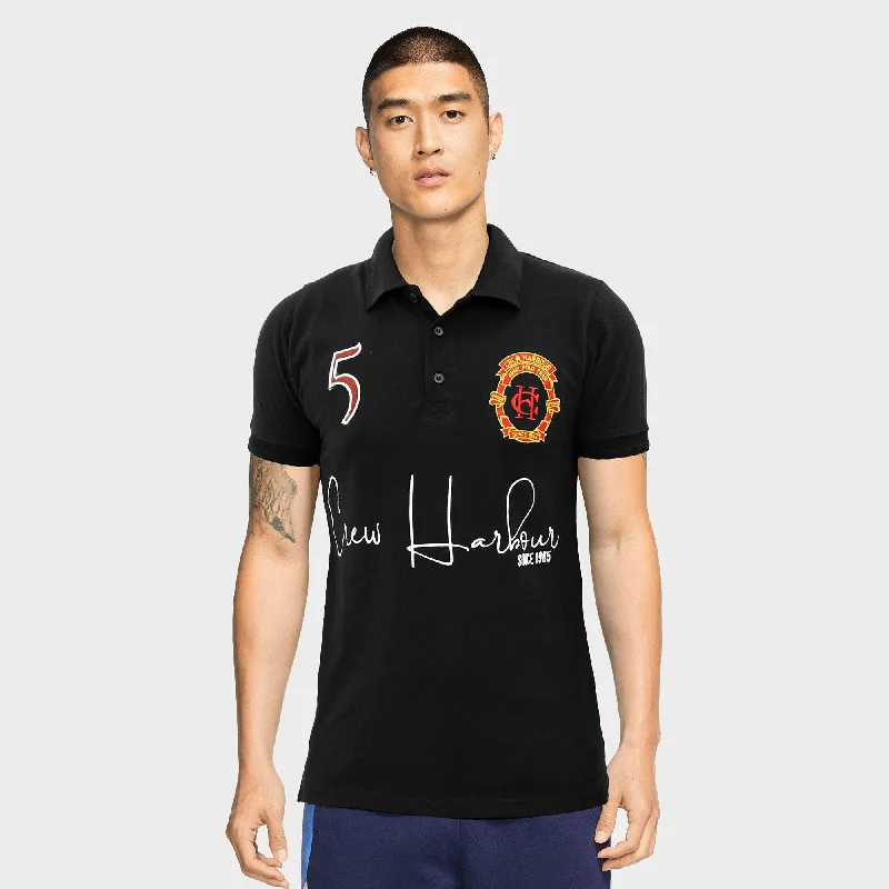 Don’t miss these deals – men’s fashion essentials for less.  Mens Premium Quality Black Slim Fit Embellished Embroidered Pique Polo Shirt (CR-11248)