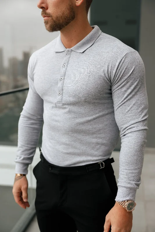 Last chance! Men’s clothing at unbeatable prices. Father Sons Classic Light Grey Tonal Polo Long Sleeve Shirt - FSH859 Last chance! Men’s clothing at unbeatable prices. Father Sons Classic Light Grey Tonal Polo Long Sleeve Shirt - FSH859