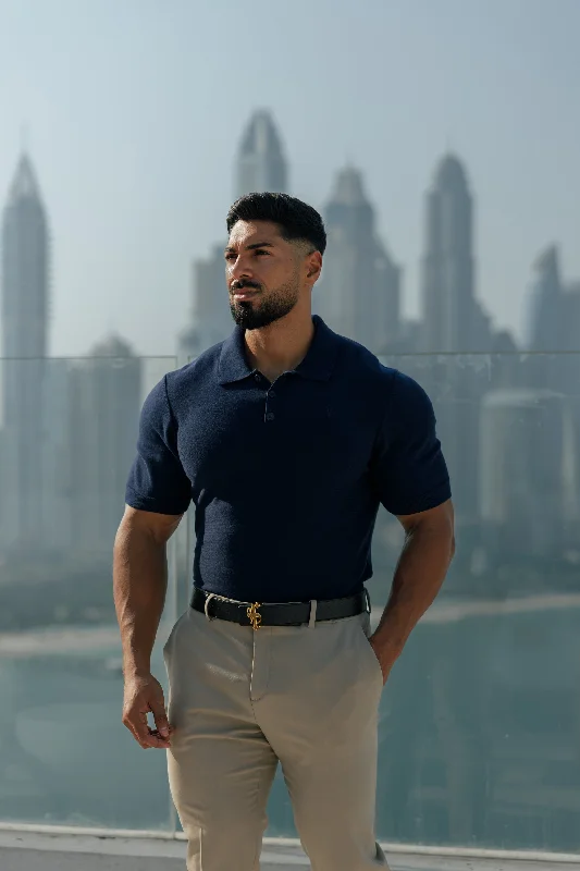 Save on trendy clothing for every season –Shoppers get exclusive deals.  Father Sons Classic Plain Navy Knitted Polo Short Sleeve - FSN109