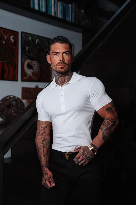 Save up to 70% clothing – Shop now for the best deals. Father Sons Classic White Polo Shirt with Tonal Button and Embroidery - FSH874 Save up to 70% clothing – Shop now for the best deals. Father Sons Classic White Polo Shirt with Tonal Button and Embroidery - FSH874