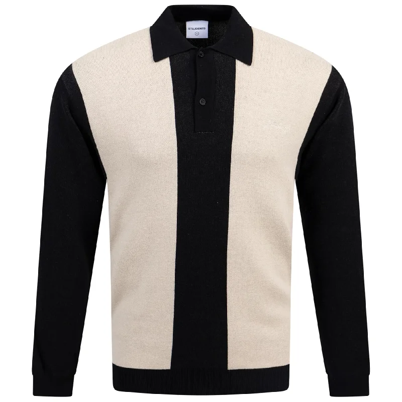 Huge savings on popular clothing styles –  Harrison LS Polo Black - AW24