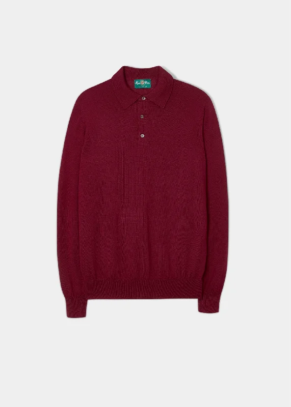 Shop smart, save big – men’s clothing sale on now! Hindhead Men's Merino Wool Polo Shirt in Bordeaux - Regular Fit Shop smart, save big – men’s clothing sale on now! Hindhead Men's Merino Wool Polo Shirt in Bordeaux - Regular Fit