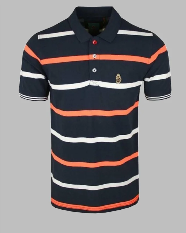 End-of-season clothing sale – Shop now for big savings!  Luke Polo Stripe NEW MEAD Navy