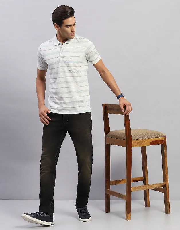 Top-rated clothing on sale – Shop now and get up to 80% off! Men White Stripe Polo Collar Half Sleeve T-Shirt Top-rated clothing on sale – Shop now and get up to 80% off! Men White Stripe Polo Collar Half Sleeve T-Shirt