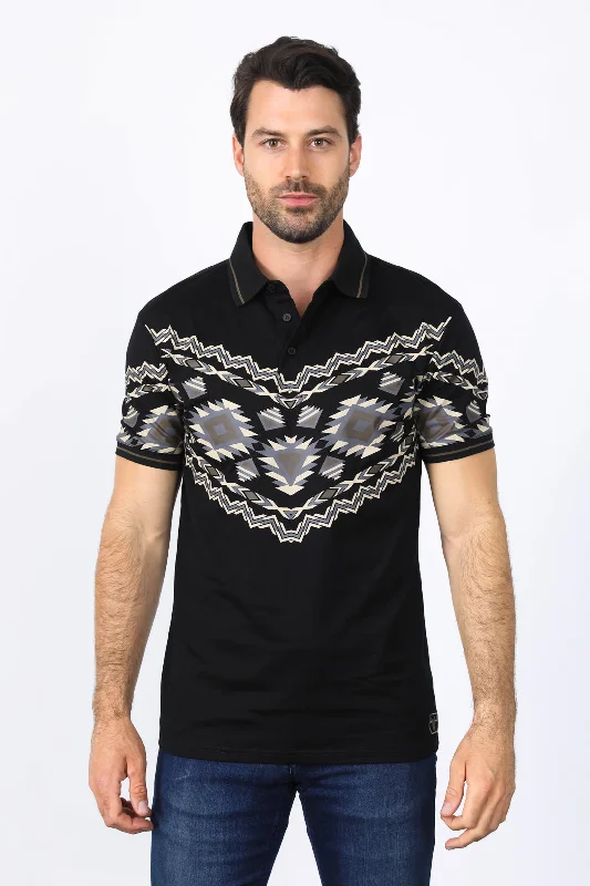 Shop the latest clothing deals – Huge discounts on fashion essentials! Men's Black Aztec Panoramic Print Polo Shop the latest clothing deals – Huge discounts on fashion essentials! Men's Black Aztec Panoramic Print Polo