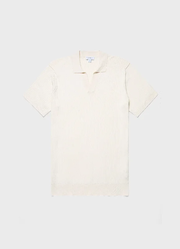 Shop clothing for less – Amazing savings on your favorite styles. Men's Fine Rib Silk Cotton Polo Shirt in Ecru Shop clothing for less – Amazing savings on your favorite styles. Men's Fine Rib Silk Cotton Polo Shirt in Ecru