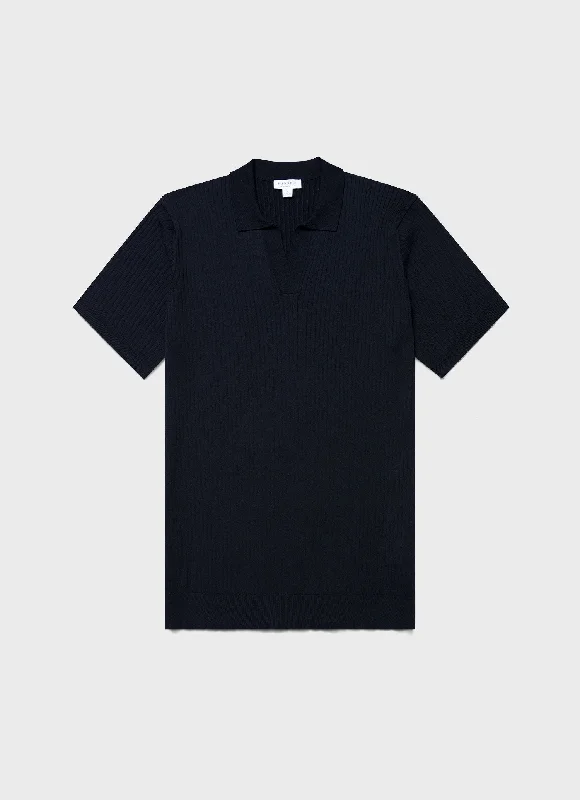 Get 20% off your first order of men’s fashion. Men's Fine Rib Silk Cotton Polo Shirt in Navy Get 20% off your first order of men’s fashion. Men's Fine Rib Silk Cotton Polo Shirt in Navy