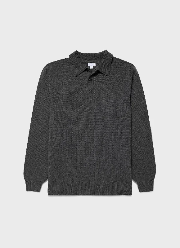 Shop clothing for less – Amazing savings on your favorite styles.  Men's Lambswool Polo Shirt in Drill Green