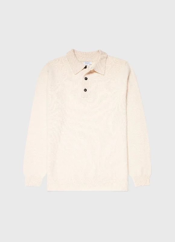 Shop the best clothing sales of the year!  Men's Lambswool Polo Shirt in Ecru