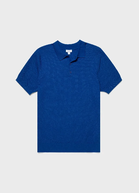 Limited-time offer! Men's Sunspel x MR PORTER Racked Stitch Polo Shirt in French Blue Limited-time offer! Men's Sunspel x MR PORTER Racked Stitch Polo Shirt in French Blue