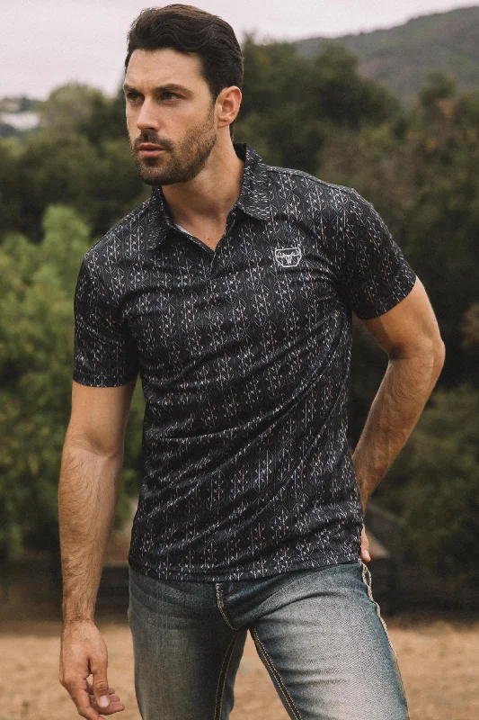 Shop now for affordable fashion – Enjoy free shipping on clothing orders. Mens Performance Fabric Print Black Polo Shop now for affordable fashion – Enjoy free shipping on clothing orders. Mens Performance Fabric Print Black Polo