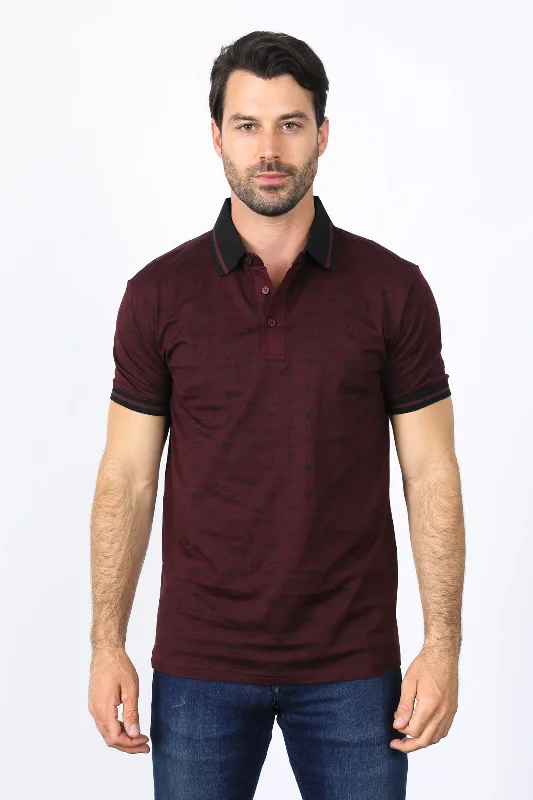Shop now for the latest fashion trends and enjoy special promotions! Mens Premium Cotton Burgundy Polo Shirt with Print Shop now for the latest fashion trends and enjoy special promotions! Mens Premium Cotton Burgundy Polo Shirt with Print