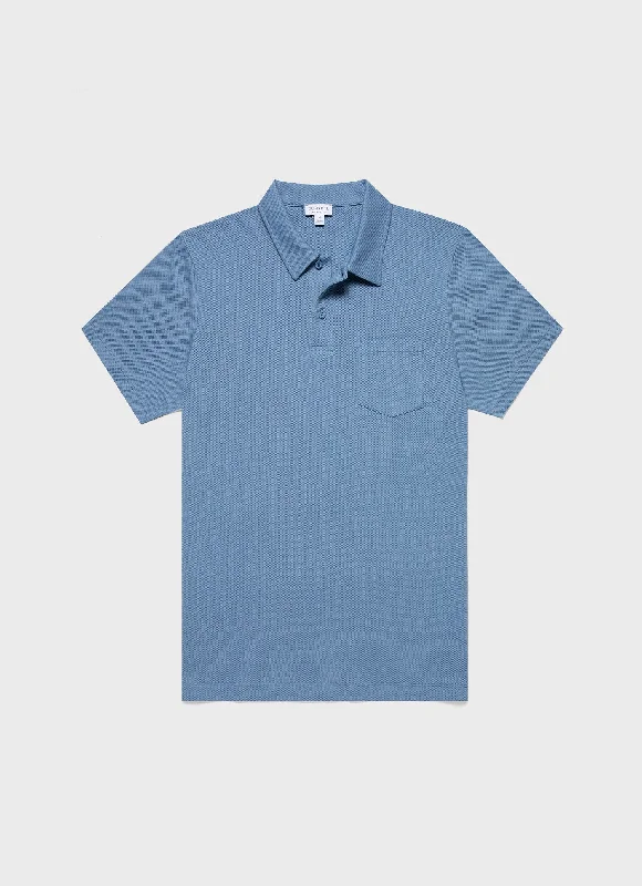 Seasonal clearance – Save on all clothing essentials this weekend. Men's Riviera Polo Shirt in Como Blue Seasonal clearance – Save on all clothing essentials this weekend. Men's Riviera Polo Shirt in Como Blue