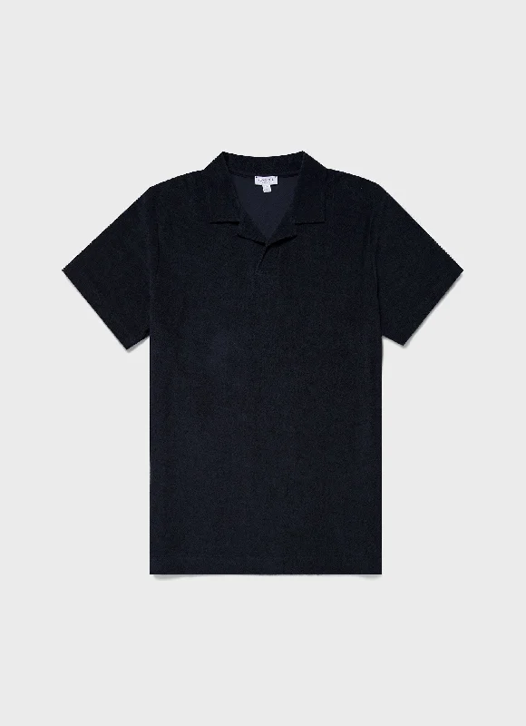 Big discounts on men’s wear – Shop now and save!  Men's Towelling Polo Shirt in Navy