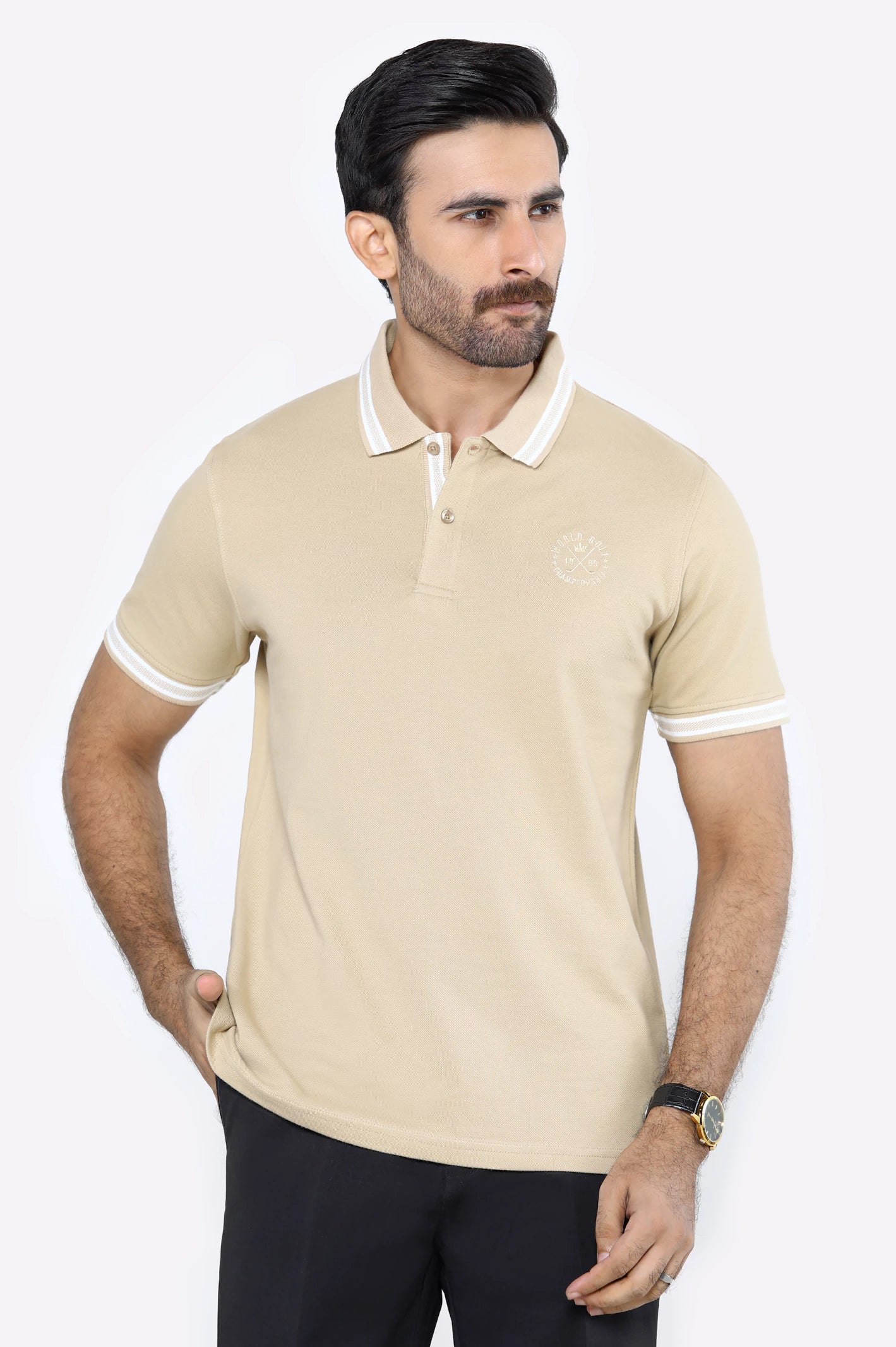 Final clearance: Men’s clothing items up to 70% off!  Jacquard Collar Polo