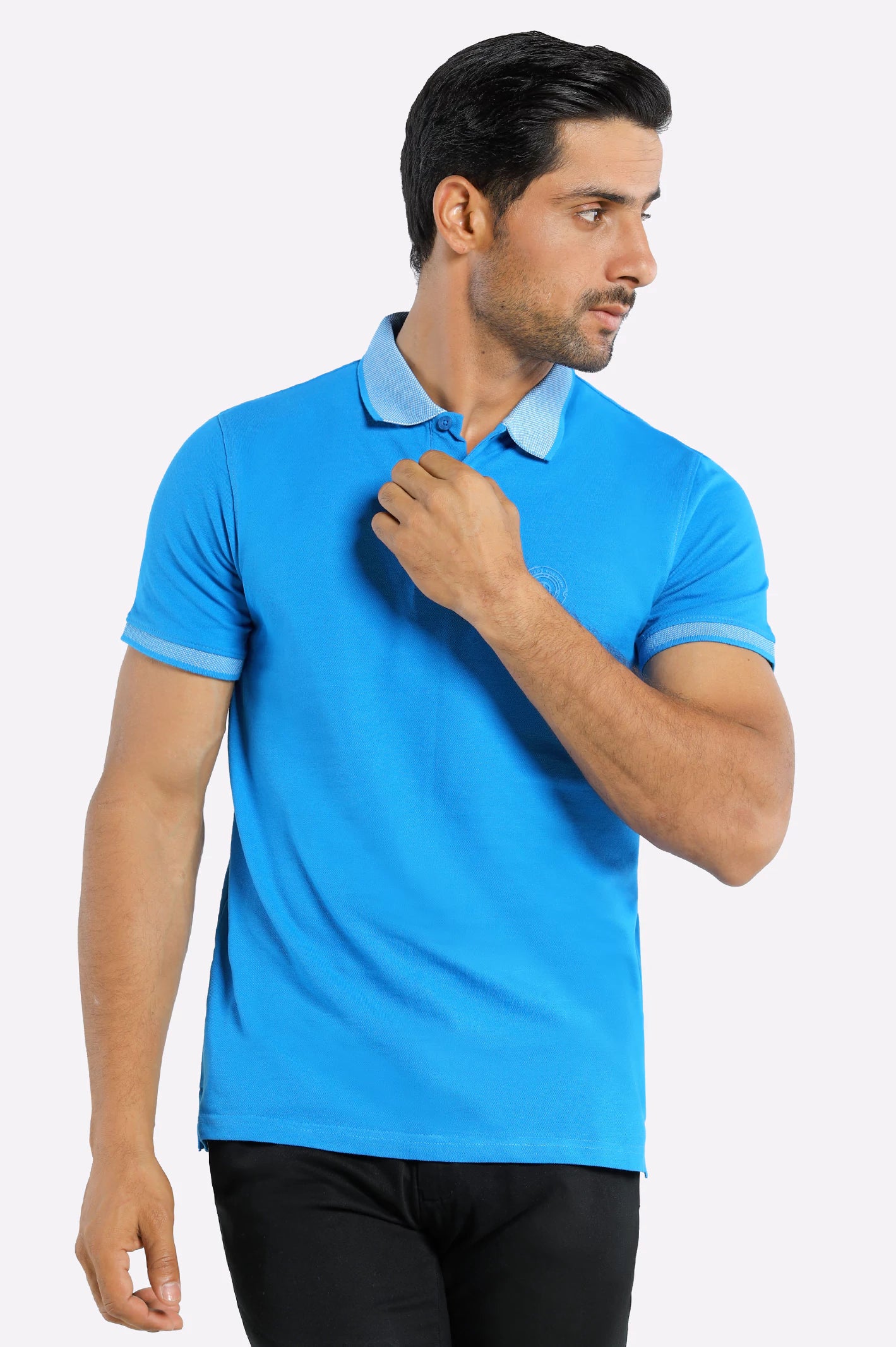 Upgrade your wardrobe with stylish clothing at discounted prices. Royal Blue Jacquard Collar Polo Upgrade your wardrobe with stylish clothing at discounted prices. Royal Blue Jacquard Collar Polo