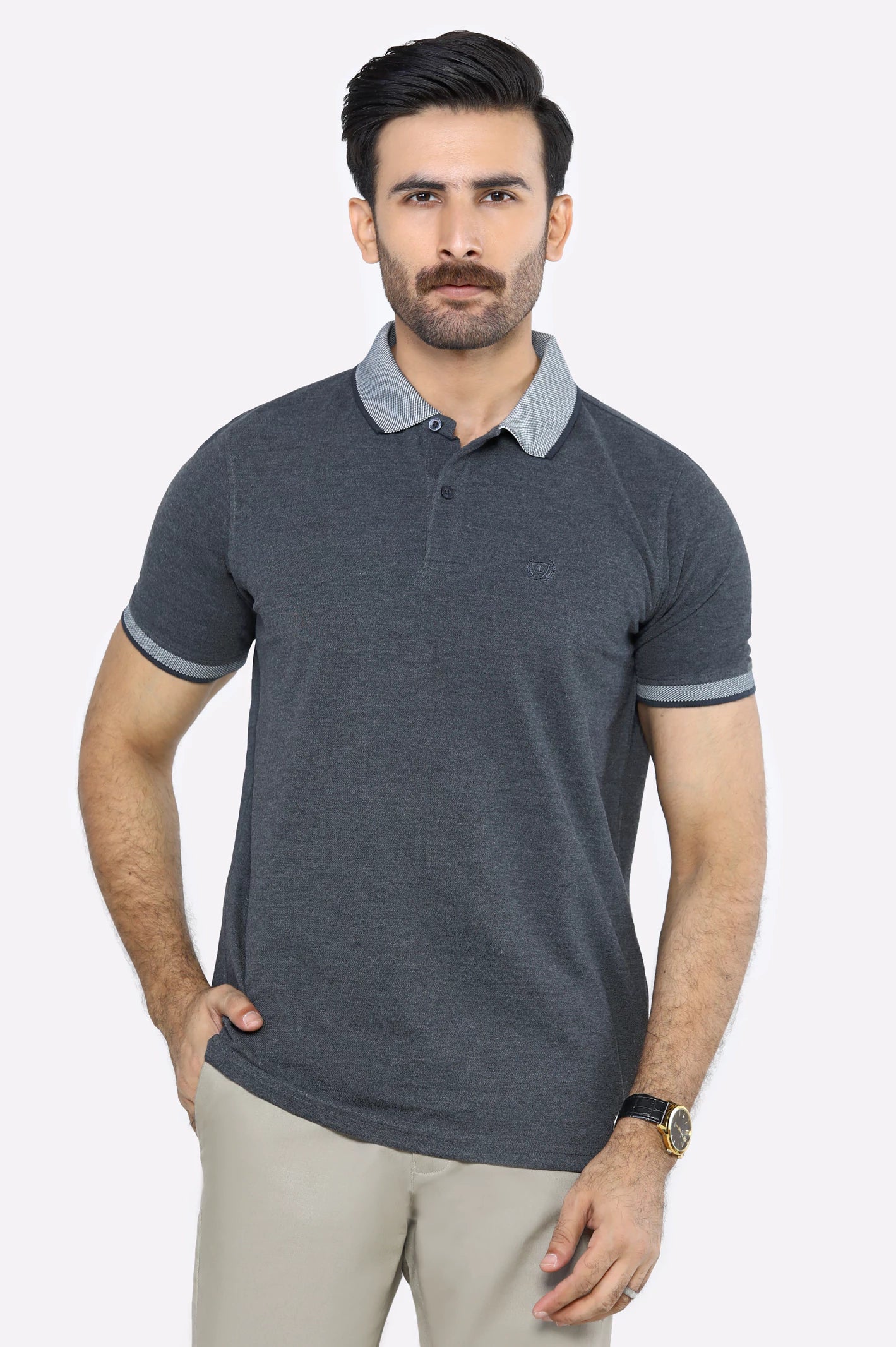 Shop the latest men’s styles at unbelievable prices.  Jacquard Collar Polo