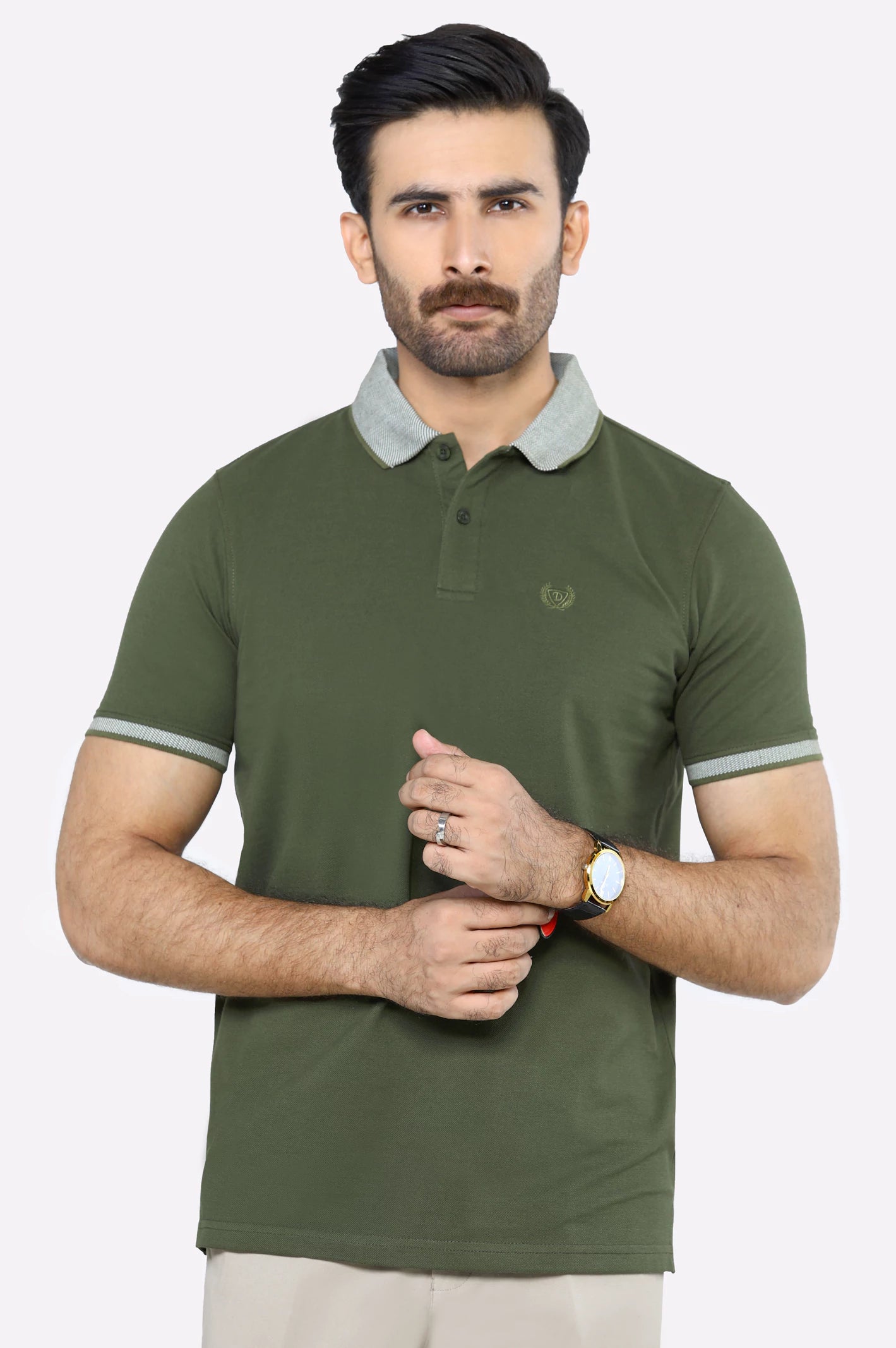 Refresh your wardrobe with the best deals on men's fashion.  Jacquard Collar Polo
