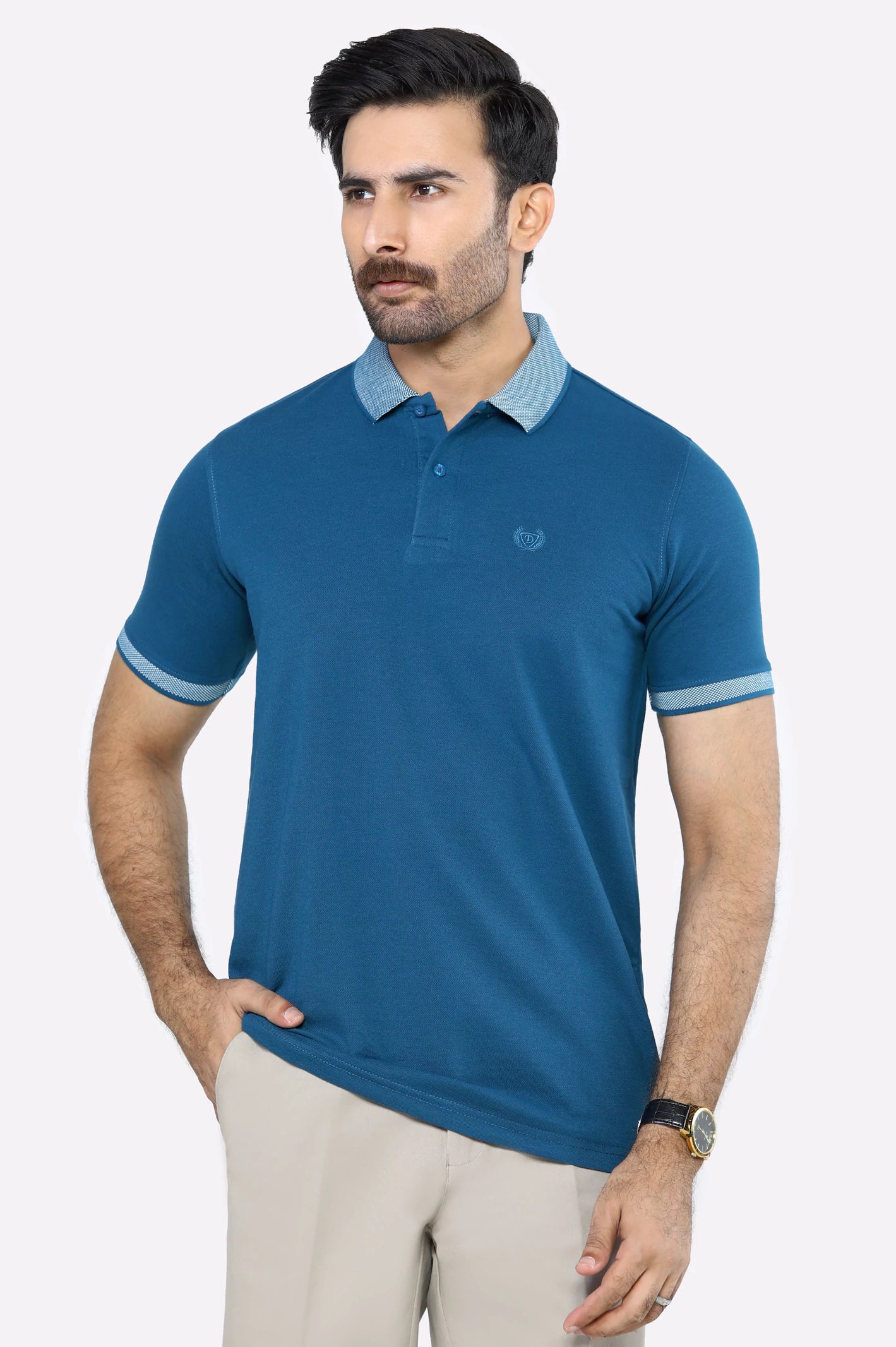 Shop clothing essentials at a fraction of the price –  Jacquard Collar Polo