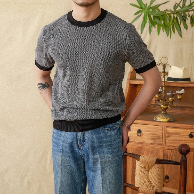 Final clearance: Men’s clothing items up to 70% off! Pellegrini Honeycomb Contrast Knit Short Sleeve T-Shirt Final clearance: Men’s clothing items up to 70% off! Pellegrini Honeycomb Contrast Knit Short Sleeve T-Shirt
