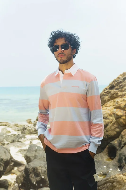 Shop trendy clothing at amazing prices – exclusive deals! Pink-Blue Stripe Heavyweight Polo Shop trendy clothing at amazing prices – exclusive deals! Pink-Blue Stripe Heavyweight Polo