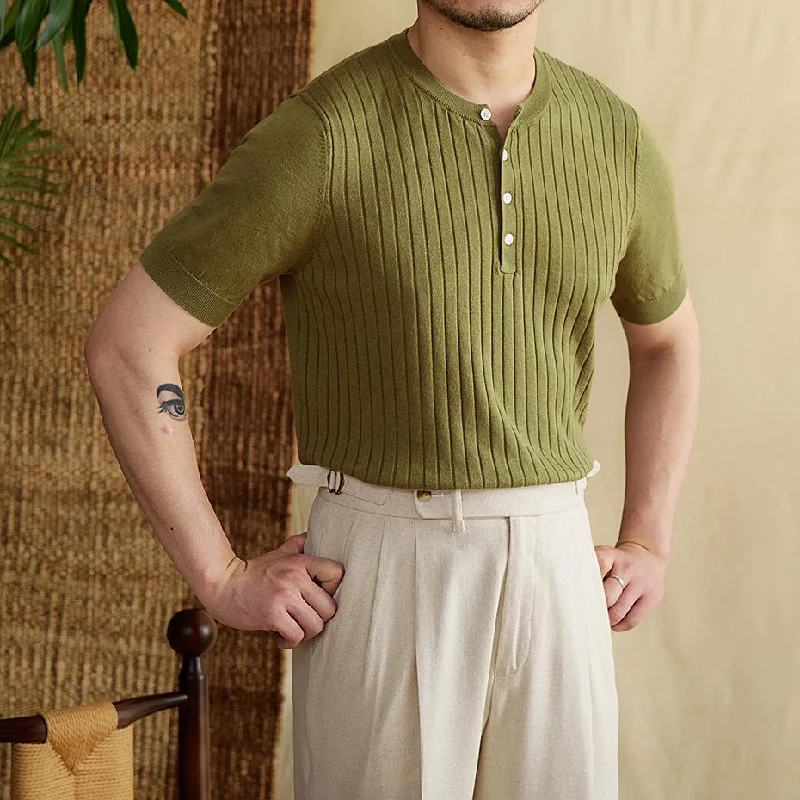Time to shop! Men’s clothing deals you can’t resist. Ribbed Pleated Knit Henley T-Shirt Time to shop! Men’s clothing deals you can’t resist. Ribbed Pleated Knit Henley T-Shirt