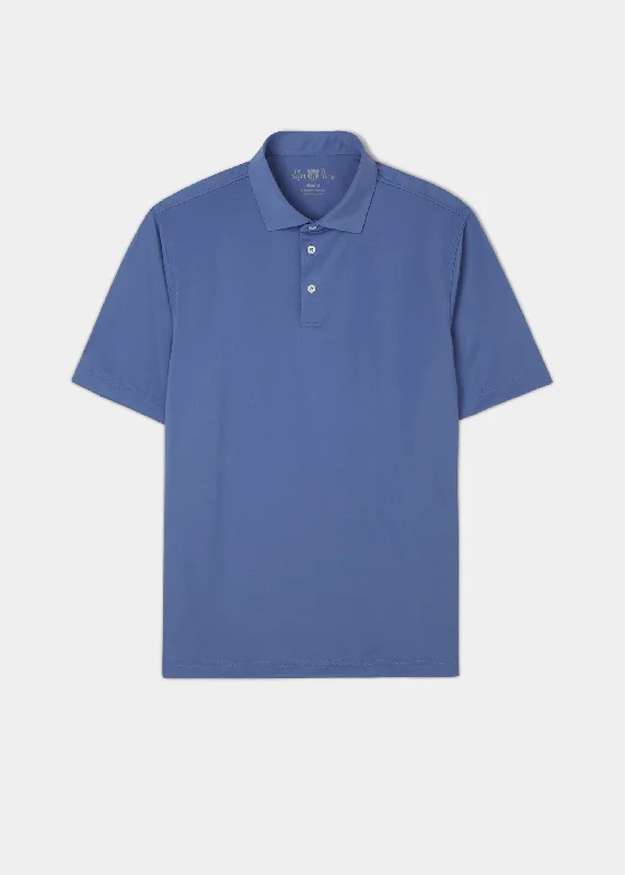 Get ready for the season with exclusive savings on trendy clothes.  Rockbourne Performance Polo in Mid Blue - Sports Fit