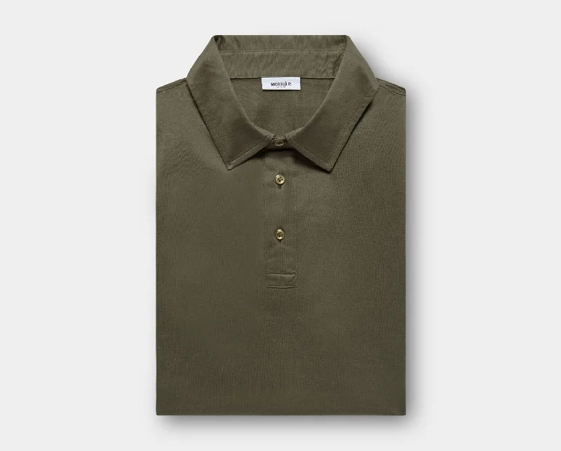 Shop stylish  fashion – Get huge savings on men’s clothing.  Sicilian Olive Sea Island Cotton Polo Shirt