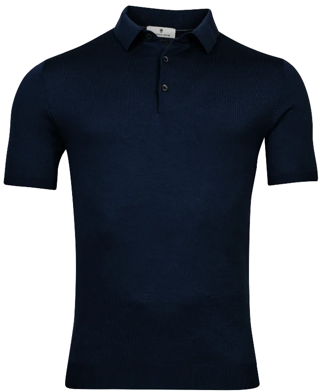 Save up to 70%  clothing – Shop now for the best deals.  ID24440-Thomas Maine Navy Merino Polo