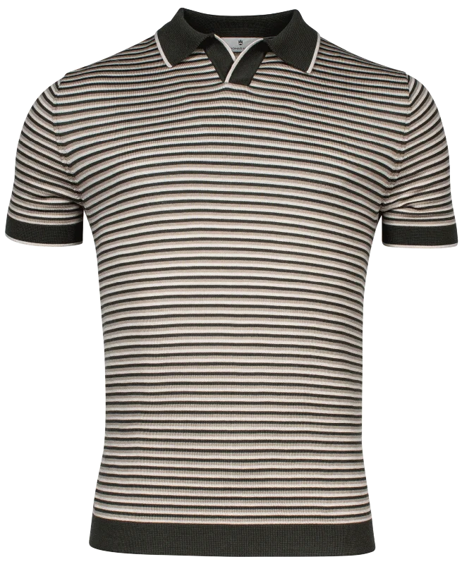 Upgrade your look with stylish, affordable men’s clothing.  ID24454-Thomas Maine Olive Skipper Collar Polo