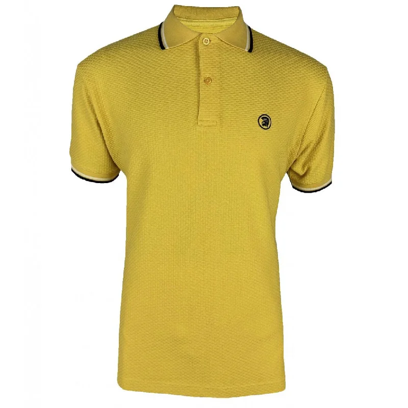 Exclusive online offer: Save 30% on all men's clothing. Trojan Twin Tip Textured Polo Shirt Mustard Exclusive online offer: Save 30% on all men's clothing. Trojan Twin Tip Textured Polo Shirt Mustard