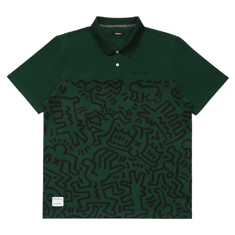 Unbeatable discounts on top-selling apparel – Only available online.  x Keith Haring Printed Polo Green - AW24