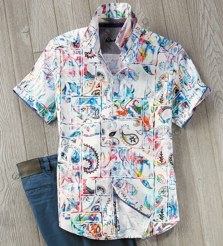 Flash sale: Save big on men's clothing this weekend! Robert Graham Belize Print Short Sleeve Shirt Flash sale: Save big on men's clothing this weekend! Robert Graham Belize Print Short Sleeve Shirt