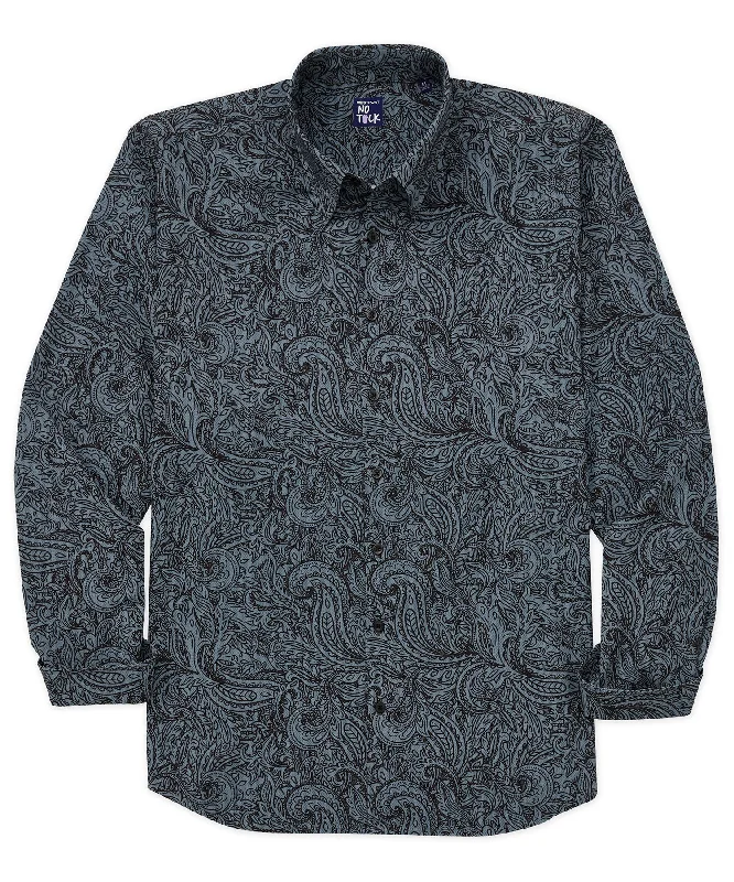 Save on men’s formal wear – perfect for your next event! Westport No-Tuck Long Sleeve Button Under Spread Collar Stretch Performance 'Big Paisley' Print Sport Shirt Save on men’s formal wear – perfect for your next event! Westport No-Tuck Long Sleeve Button Under Spread Collar Stretch Performance 'Big Paisley' Print Sport Shirt