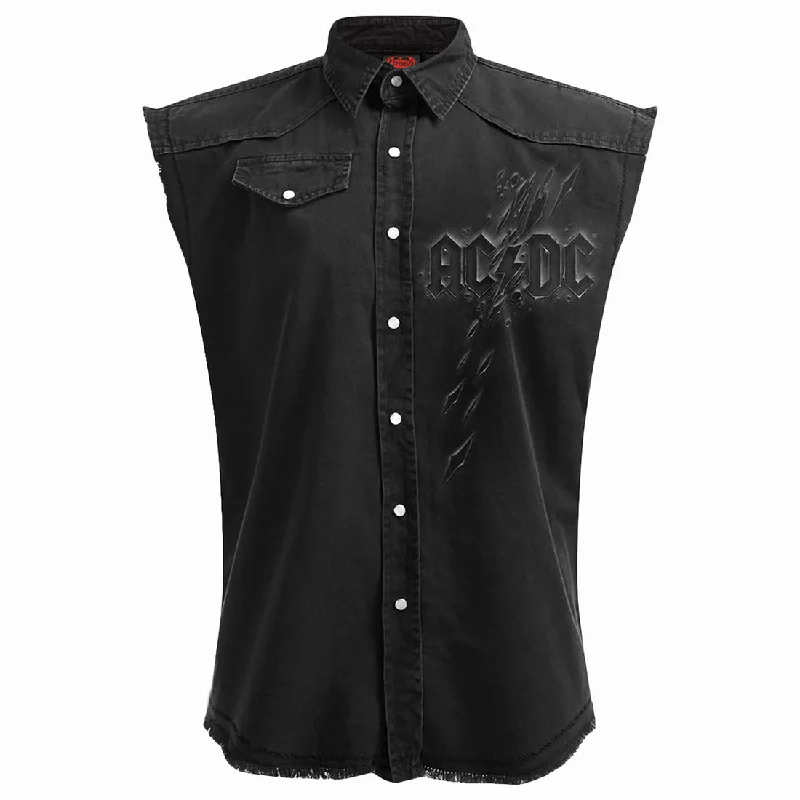 Save on stylish, high-quality clothing for every occasion – AC/DC - Back In Black Torn - Sleeveless Stone Washed Worker Save on stylish, high-quality clothing for every occasion – AC/DC - Back In Black Torn - Sleeveless Stone Washed Worker