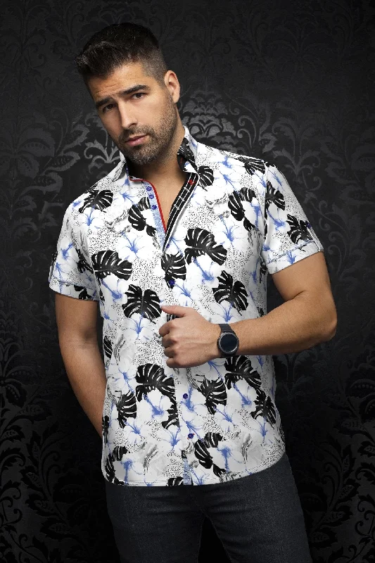 Shop trendy clothing at amazing prices – exclusive deals! AU NOIR | Short Sleeve Shirt | Axel White/Black Shop trendy clothing at amazing prices – exclusive deals! AU NOIR | Short Sleeve Shirt | Axel White/Black
